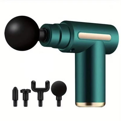 Portable Multifunctional Electric Fascia Gun Massager Instrument - Vibrating Muscle Relaxation Tool for Sports Recovery